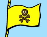Disegno Bandiera dei pirati pitturato su giuseppe raciti