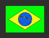 Disegno Brasile pitturato su sam
