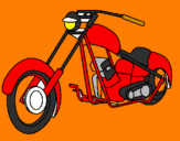 Disegno Motocicletta pitturato su adam