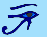 Disegno Occhio di Horus  pitturato su tweety