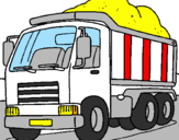 Disegno Camion da carico  pitturato su erto
