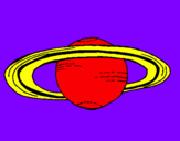 Disegno Saturno pitturato su Riccardo