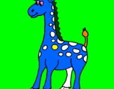 Disegno Giraffa pitturato su GIOIA