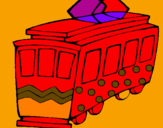 Disegno Tram  pitturato su andrea