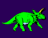 Disegno Triceratops pitturato su LORENZO