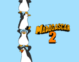 Disegno Madagascar 2 Pinguino pitturato su alessio