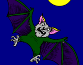 Disegno Pipistrello cane  pitturato su sara mantova