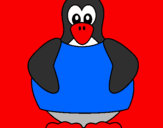 Disegno Pinguino pitturato su Raffaella