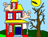Disegno Casa del terrore pitturato su miki