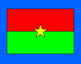 Disegno Burkina Faso pitturato su iiiiiqqqqqqqqqq
