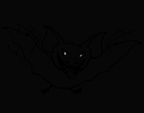 Disegno Pipistrello con la lingua fuori  pitturato su elia drudi