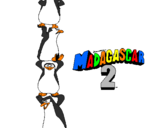 Disegno Madagascar 2 Pinguino pitturato su Simo