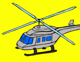 Disegno Elicottero   pitturato su elicottero
