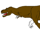 Disegno Tyrannosaurus Rex  pitturato su Danilo