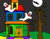 Disegno Casa del terrore pitturato su alfonso