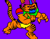 Disegno Giocatore tigre  pitturato su tiger