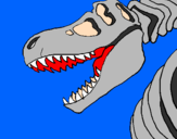 Disegno Scheletro di Tyrannosaurus rex pitturato su Emanuele