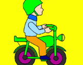 Disegno Motocicletta pitturato su niky