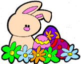 Disegno Coniglietto di Pasqua  pitturato su antonella99