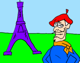Disegno Francia pitturato su nicolas