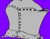 Disegno Casco da cavaliere  pitturato su casco mitico