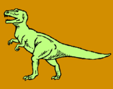 Disegno Tyrannosaurus Rex  pitturato su efrem