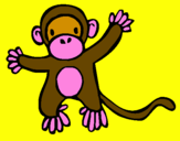 Disegno Scimmietta pitturato su elenadonatella