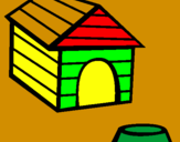 Disegno Casa di cane pitturato su simone