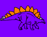 Disegno Stegosaurus  pitturato su giovanni sannino
