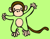 Disegno Scimmietta pitturato su TIno