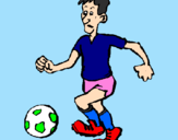 Disegno Giocatore di calcio  pitturato su yuri