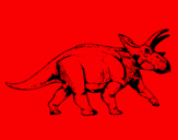 Disegno Triceratops pitturato su ludo