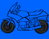Disegno Motocicletta  pitturato su jonathan