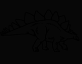 Disegno Stegosaurus  pitturato su TIMOTHY