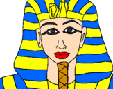 Disegno Tutankamon pitturato su sara rigamonti