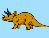 Disegno Triceratops  pitturato su Emanuele