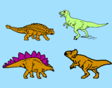 Disegno Dinosauri di terra  pitturato su tommaso-3
