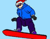 Disegno Snowboard pitturato su federico