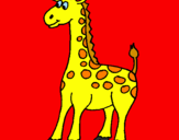 Disegno Giraffa pitturato su domy