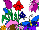 Disegno Fauna e Flora pitturato su MARIANNA