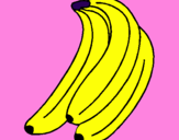 Disegno Banane  pitturato su hiba