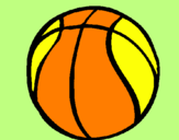 Disegno Pallone da pallacanestro pitturato su jonathan