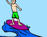 Disegno Surf pitturato su roberta