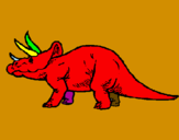 Disegno Triceratops  pitturato su michi
