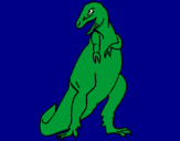 Disegno Tyrannosaurus Rex pitturato su nicolò