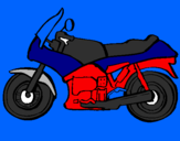 Disegno Motocicletta  pitturato su jak