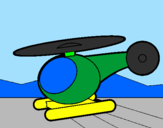 Disegno Piccolo elicottero pitturato su leonardo