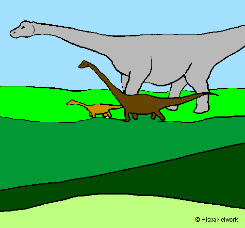 Famiglia di Brachiosauri 