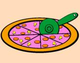 Disegno Pizza pitturato su Nicole Colangelo