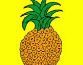Disegno ananas  pitturato su guardar en la lista de ya